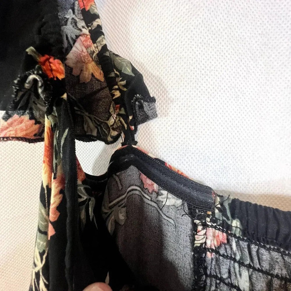 Ambiance Floral Flutter‎ Sleeve Maxi Dress Split Skirt Size Small - Picture 8 of 13